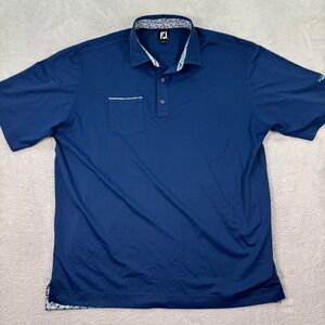 FootJoy FJ Dallas Athletic Club Golf Polo Shirt Men's XL Short Sleeve Floral
